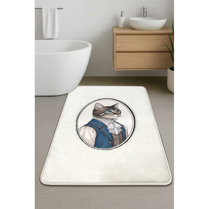 Soft Ecru Bathmat, 23.6 x 39.4 Inches | 100% Polyester, 0.5-0.5 Inches Pile Height | Non-Slip Dot Base, Machine Washable, Durable & Stylish | Perfect for Bathroom & Home Décor | Easy Care, Vacuum Friendly