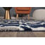 Tapis bleu marine à poils longs Gertz-40824093