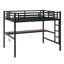 Metal Loft Bed With Power Outlet And LED Lighted