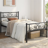 Graceful Scroll Platform Bed with Multiple Size and Color