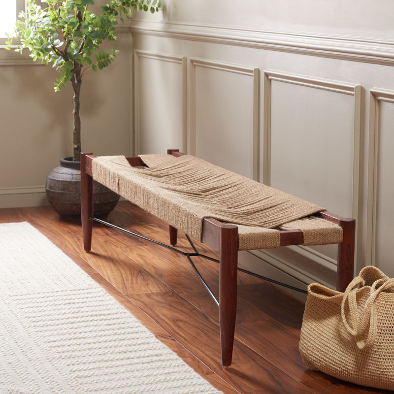 Ashala Solid Wood Bench, Cognac