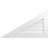 Triangle Left Side Surface Mount Urethane Functional Gable Vent Pitch, Primed-101820019