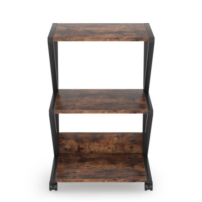 3-Tier Rolling Printer Cart Under Desk Storage with Storage for Home Office