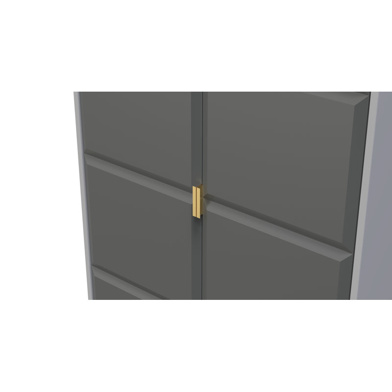 Allem 2 Door Wardrobe, Shadow Matt/Grey