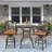 Tihomir Round Outdoor Bar Table With Umbrella Hole , 35.38'' in. W 35.38'' in. D-779554637