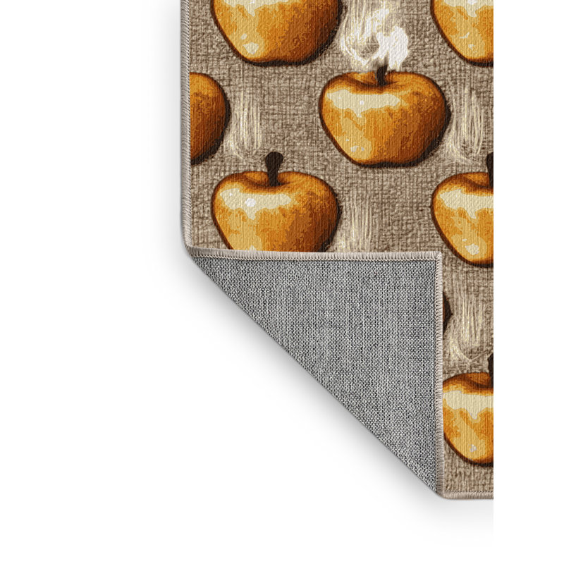  Tapis lavable avec pommes au four et desserts, Carré 3 pi