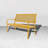 Eveliina Steel Carved-back Floral Bench-1318159065