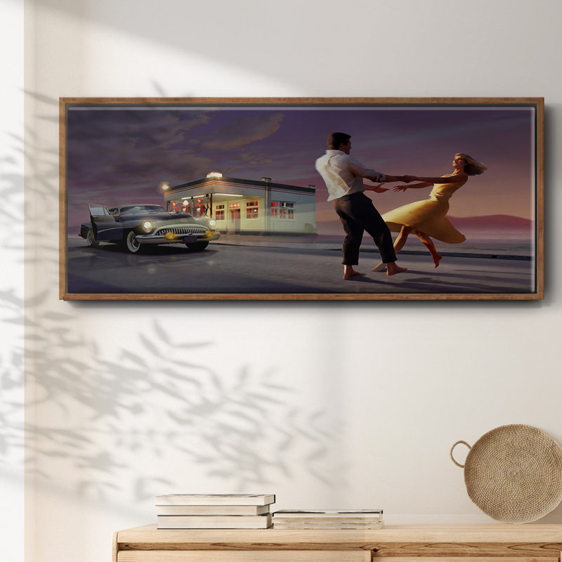 Night Dance- Framed Canvas, 20" H x 50" W