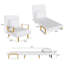 Fauteuil convertible 3-en-1 pliant pour canapé-lit - Dossier réglable à 5 positions avec coussin, canapé-lit peu encombrant pour le salon, la chambre à coucher et le bureau (blanc)