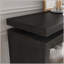 Console de style campagnard noir 60 po avec double suspension à panneau, bois massif et panneau de fibres à densité moyenne, entrée rustique ou canapé de salon