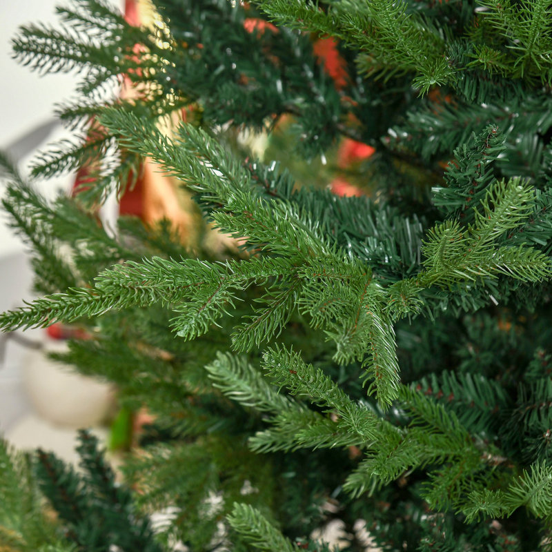 Arbre de Noël artificiel 7,5 pi, arbre de Noël articulé en pin avec 1218 branches réalistes, base en acier, ouverture automatique
