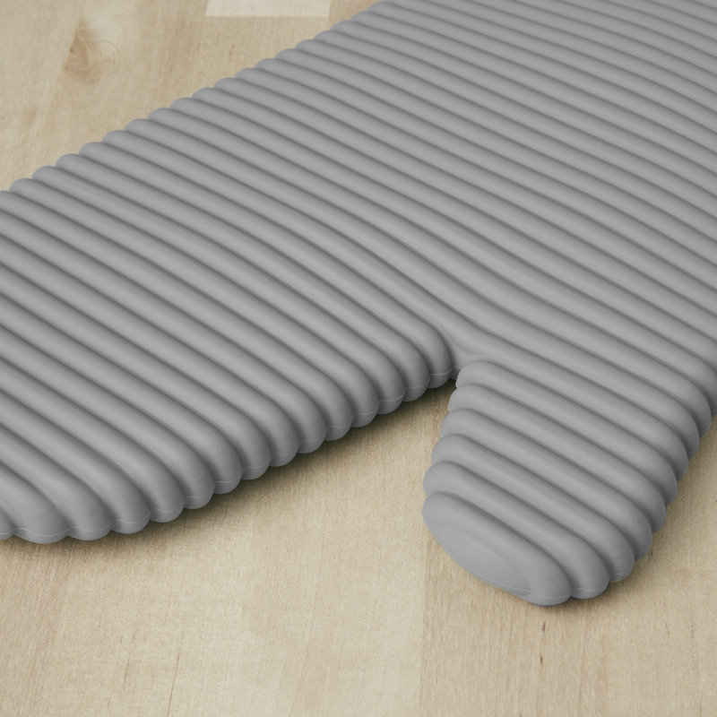 KitchenAid Ribbed Soft Silicone Oven Mitt, Gray