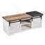 Banc de 47 po avec porte d'entrée et porte de grange
