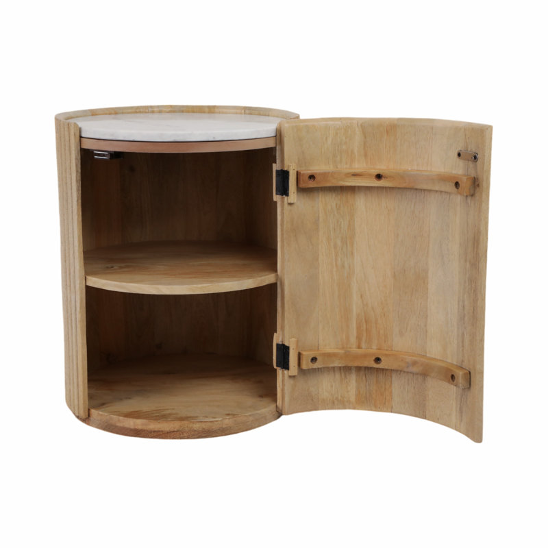 Plateau de rangement en marbre, Marron clair, H 20 po x l 16 po x P 16 po