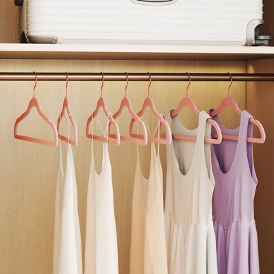 Velvet Hangers 20 Pack, Non-Slip Hangers With Rose Gold-Color Swivel Hooks, Slim Hangers For Closet, Heavy-Duty Hangers