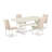 Drage Rubberwood Solid Wood Dining Set-1665154394-1728360846-1728360845