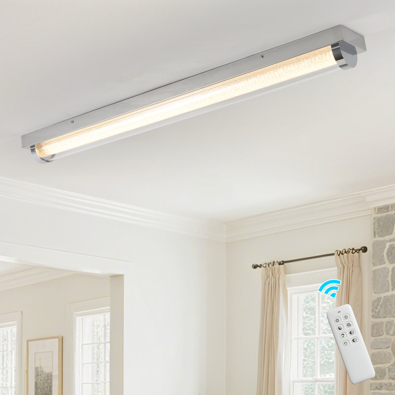 1 - Light 39.37" LED Dimmable Crystal Flush Mount