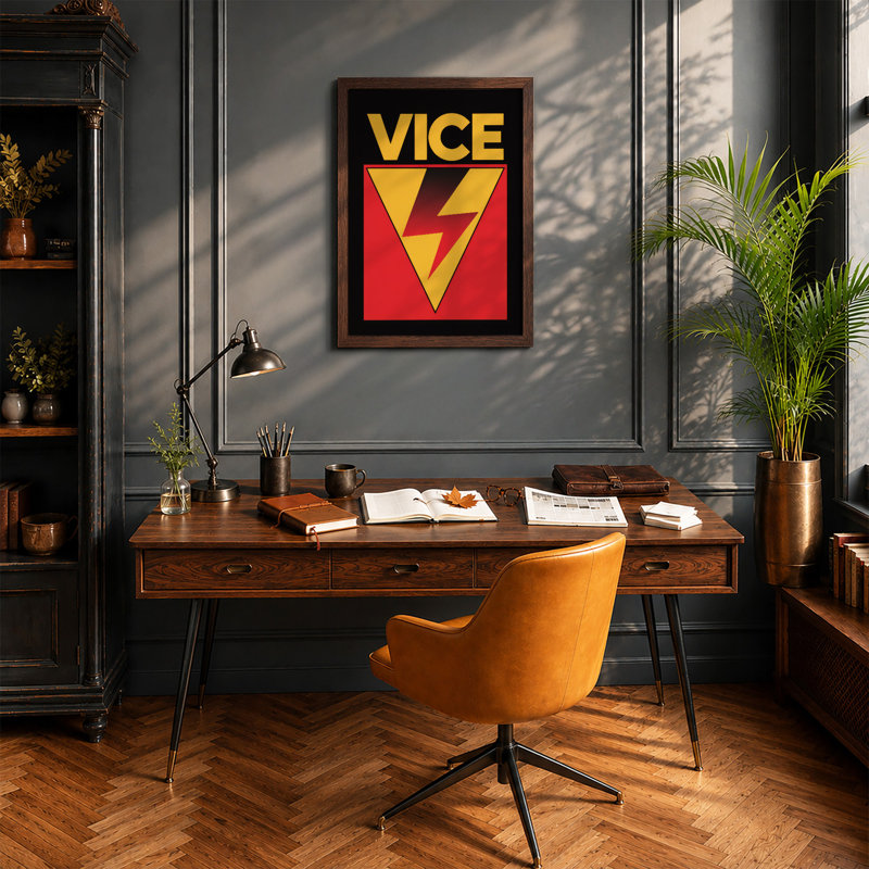 Vice Geometric - Print, Walnut, A3 - 42.0 x 29.7 cm