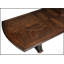 Table de salle à manger extensible traditionnelle avec frontons décoratifs - placage de chêne, finition chêne foncé, 8 places (table seulement)