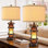 Ensemble de lampe de table 24 po ChenJoss avec veilleuse et ports USB, convient aux chambres à coucher, aux salons, aux bureaux et aux bureaux (ensemble de 2)