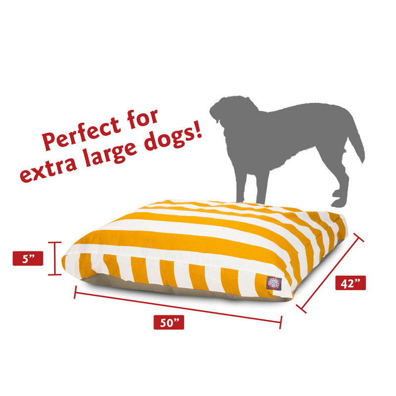 Lit pour animaux Majestic, Très grand (l 42 po x P 50 po x H 5 po), Jaune