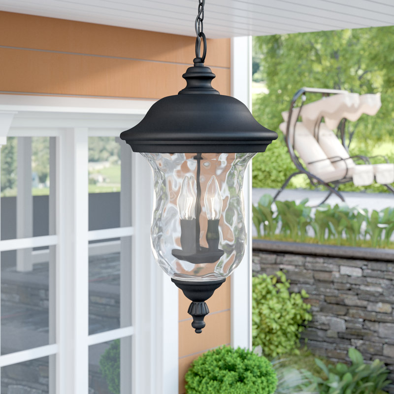 Lanterne suspendue d'extérieur 3 lumières Antkeo, Noir