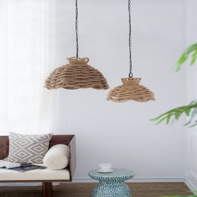 Lustre tissé en corde S / 2
