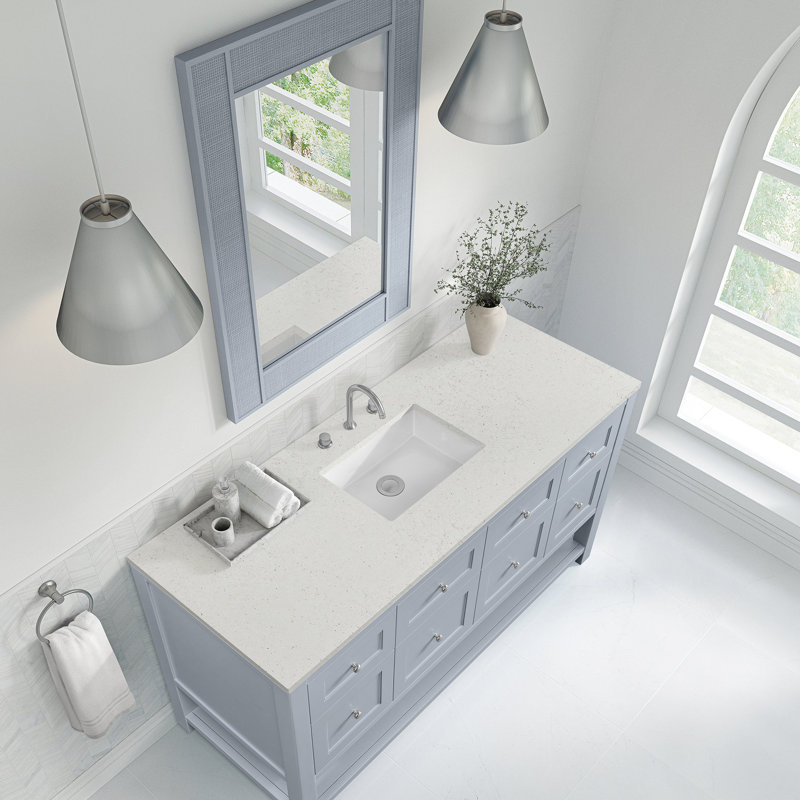 Breckenridge 60'' W Single Vanity, Serenity Blue, Lime Delight, Widespread