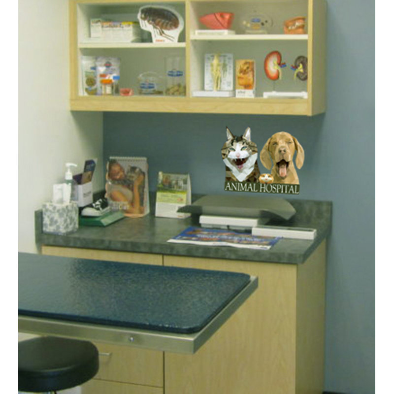 Adhésif décoratif animaux d’hôpital, H 10 po x l 11 po