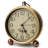 Modern & Contemporary Analogue Metal Quartz Movement / Crystal Tabletop Clock with Alarm in Brass