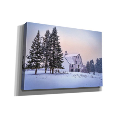 Toile épique «Winter At The Barn» par Rick Berk, épopée, 26 po x 18 po
