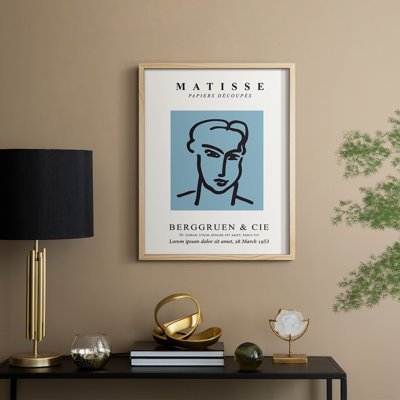 Matisse C XXXVI, reproduction d'art encadrée - bois massif