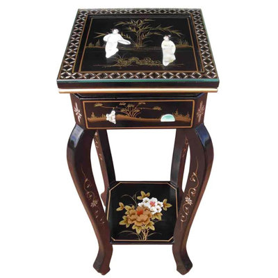 Mother of Pearl Hand Painted Plant Stand