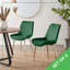 Palermo Velvet Modern Dining Chairs with Tapered Metal Legs & Quilted Diamond Stitching-2145800122-2145800068