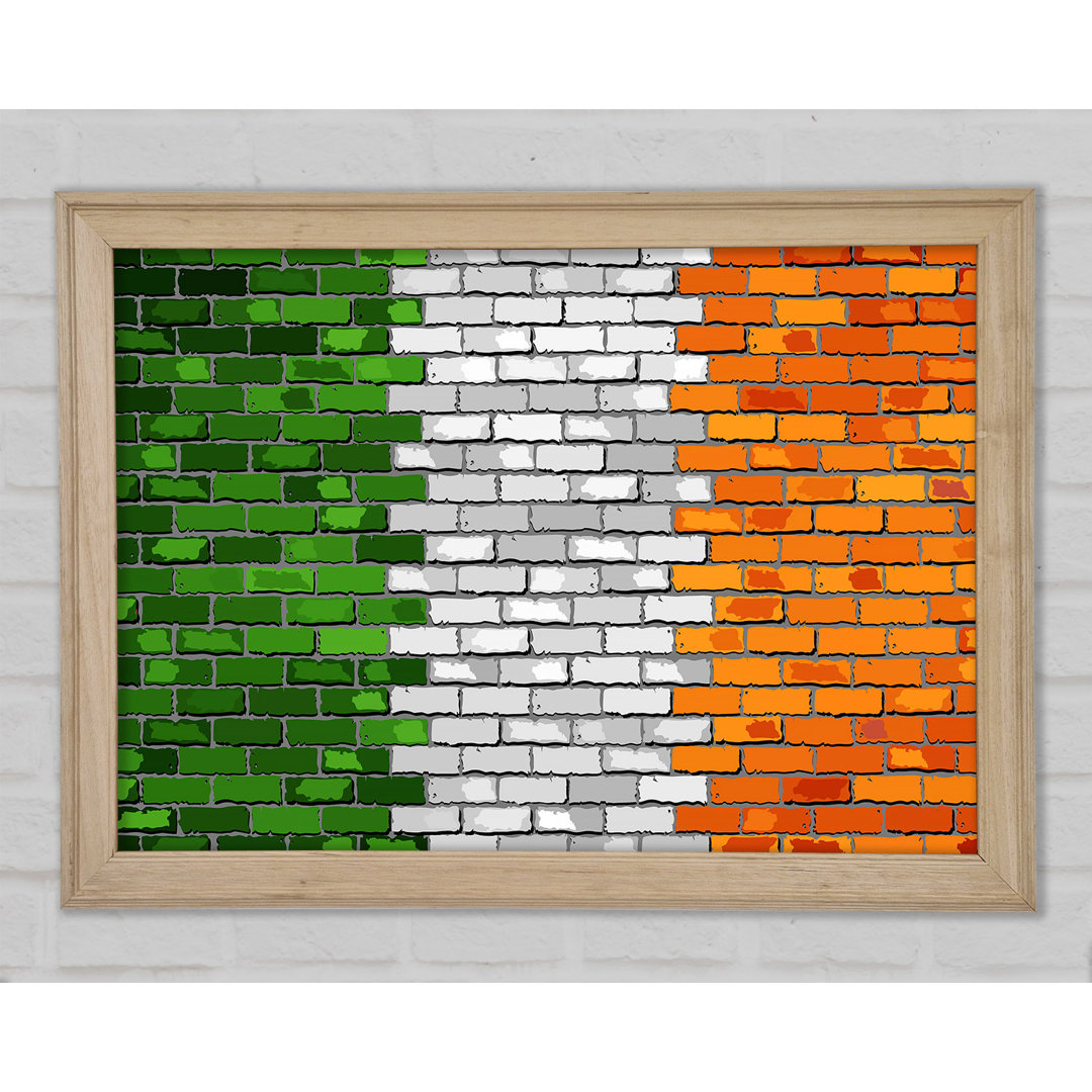 Gerahmtes Leinwandbild Irish Flag 2