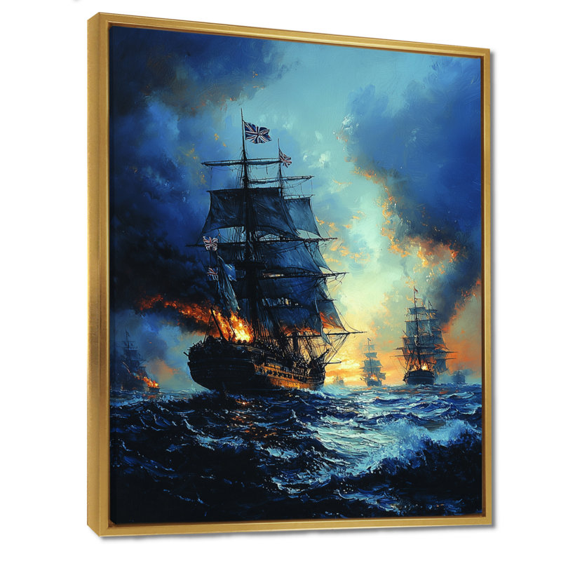 Amariae - Patriotiste américain, art mural, H 40 po x l 30 po, Reproduction avec cadre flottant, Doré