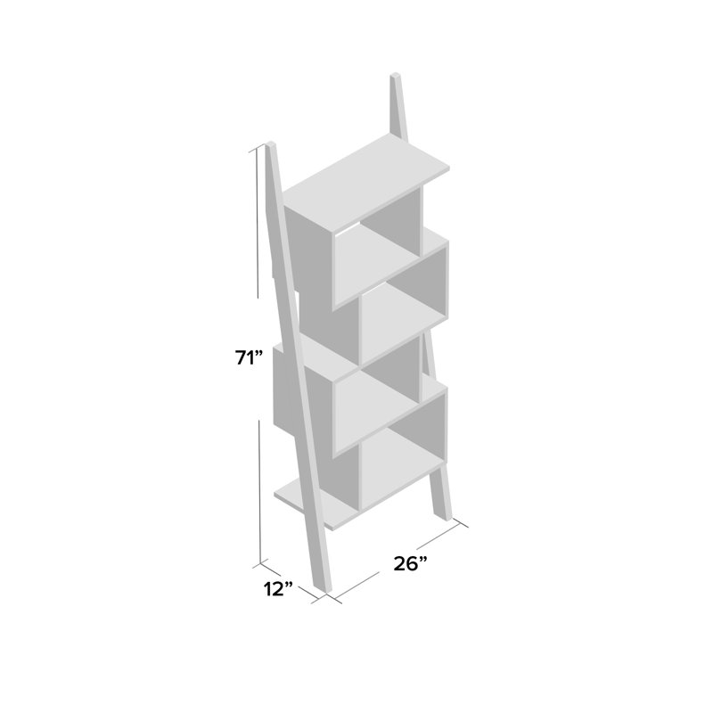 180.5cm H x 65cm W Ladder Bookcase