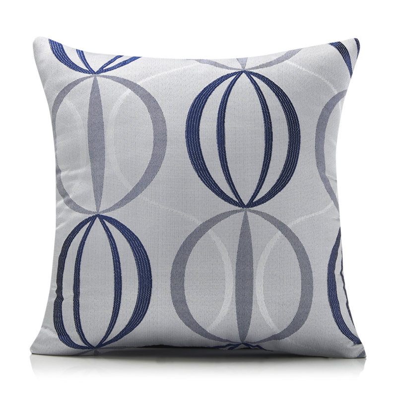 Maldonado Geometric Square Throw Pillow Cover, Polyester, Ochre, 45cm H x 45cm W