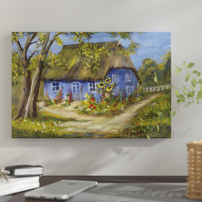 «Blue House II», reproduction sur toile