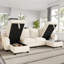 5 Seater Chenille Sofa & Chaise-985749830