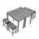 41.5" Wide 6-Piece Modern Counter Height Pub Table Set With USB Port Backless Stools