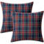 Housses d'Halloween à carreaux écossais tartan écossais 20 x 20 noir et blanc-138214108-138214116