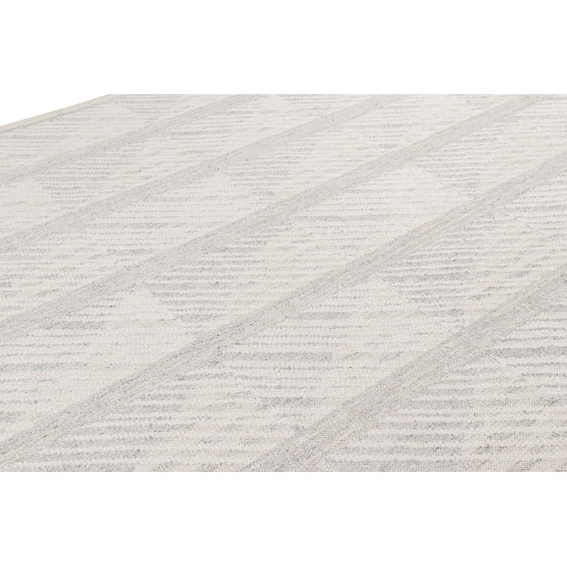 Scandinavian Wool Geometric Area Rug, Rectangle 8' x 10'