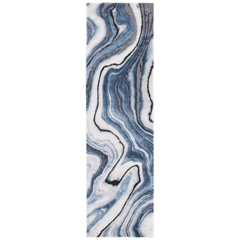 Tapis abstrait Mies Craft Performance, Tapis de couloir 2 pi 3 po x 6 pi