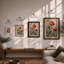 Three Roses In Bloom Botanical - Print-636044727-636044720