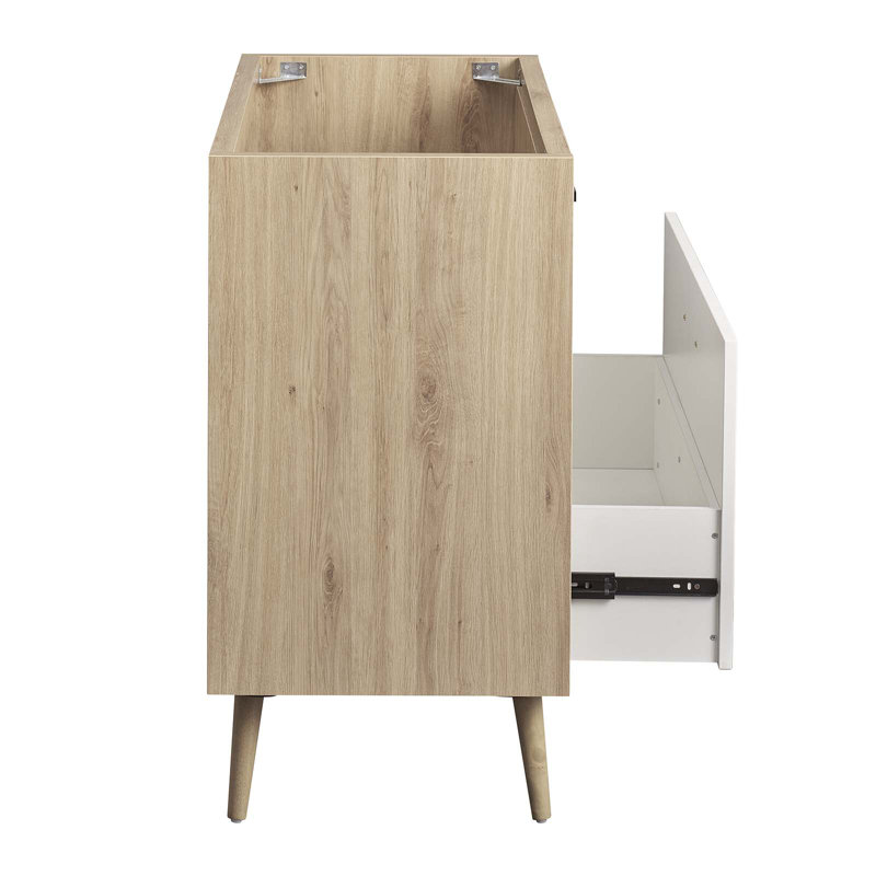 Base de meuble-lavabo simple 35 po seulement en brun clair