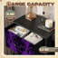 Commode pour chambre à coucher avec 4 tiroirs de rangement Élégante commode damassée mauve noire Organisateurs de placard en tissu avec cadre en acier pour chambre d'enfant