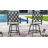 Powder Coated Steel Outdoor 23.4'' Counter Stool with Cushion