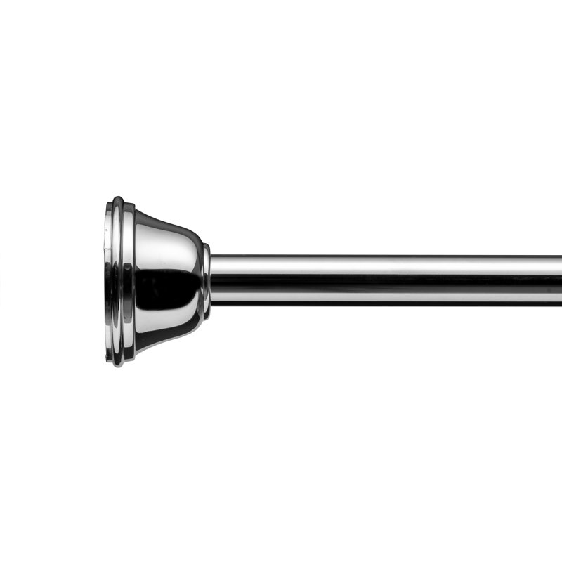 Stick N Lock Stainless Steel Adjustable 40" Tension Shower Curtain Rod