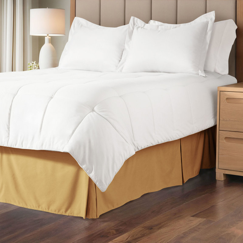 Becky Cameron 14" Tailored Bed Skirt, Gold, Twin XL